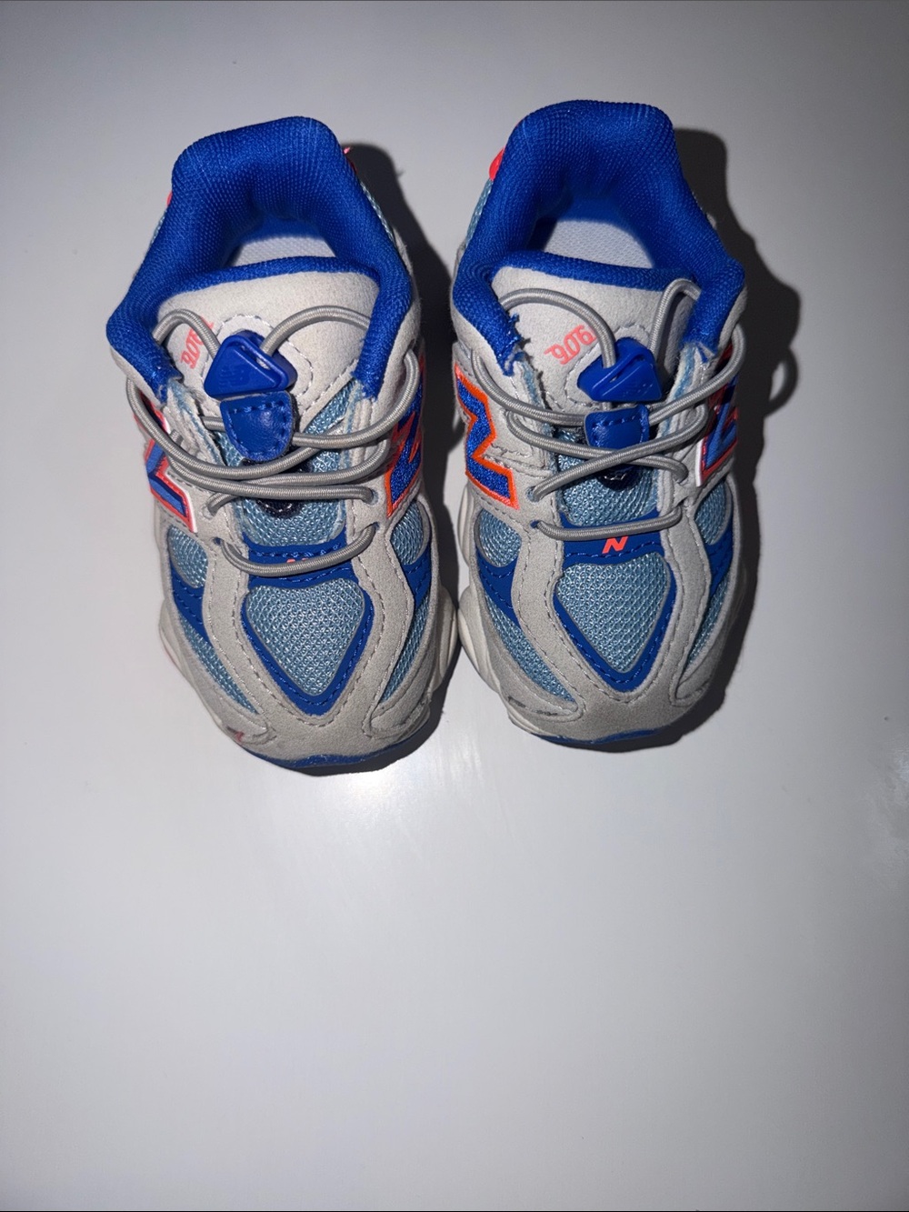 New Balance 9060 Toddler boys size 6 Blue, Gray and Orange Athletic Sneakers